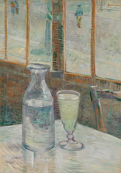Stilleben mit Absinthglas und Karaffe Vincent van Gogh
